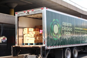 The Greater Chicago Food Depository, food delivery truck. 